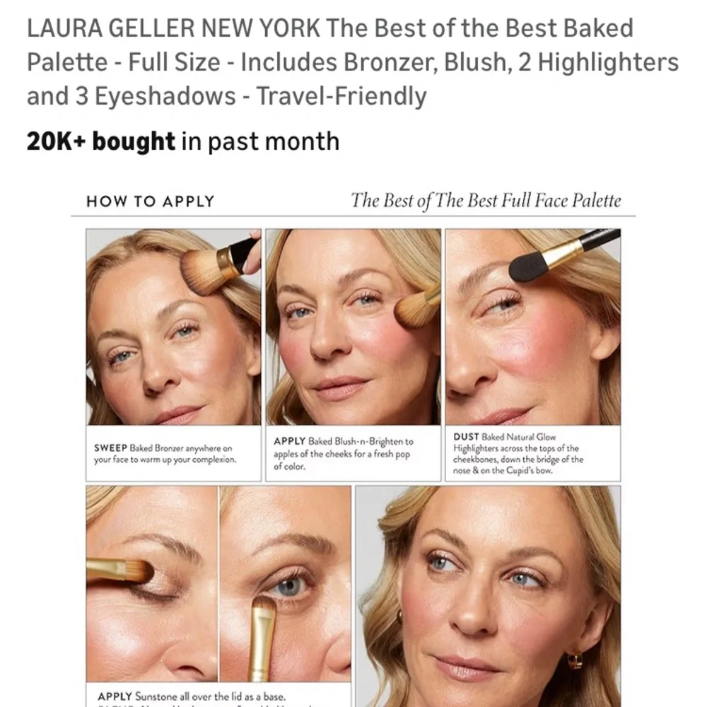 Laura Geller Baked Palette - Bronze, Pink, Cream